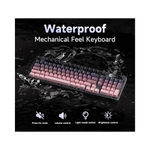 Vue arrière du clavier mécanique gaming RGB GEAR4PC avec câble USB visible