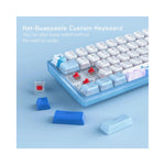 Vue latérale du clavier mécanique RGB avec switches visibles