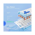 Vue arrière du clavier mécanique montrant les ports USB et la base stable