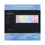 Vue latérale du clavier mécanique RGB avec touches interchangeables