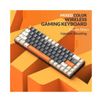 Vue latérale du clavier mécanique RK68 60% montrant les switches mécaniques et le connecteur USB