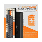 Vue arrière du clavier mécanique RK68 60% Bluetooth 5.0 avec connecteur USB-C visible