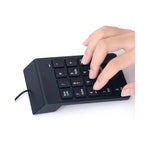 Clavier numérique USB 18 touches vu de face avec GEAR4PC gravé