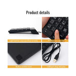 Vue arrière du clavier numérique USB GEAR4PC montrant les connecteurs et les touches numériquesVue arrière du clavier numé...