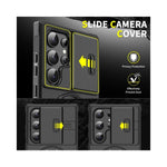 Coque magnétique anti-choc Samsung S25-S21 Ultra vue arrière transparente et noire