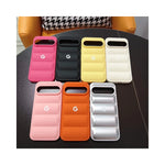 Vue latérale de la coque liquide silicone Color Block pour Google Pixel 9/8/7/6/5 en couleurs vives