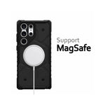 Vue latérale de la coque magnétique Clarity Pro Clear pour Samsung S24 S23 S25