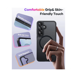 Coque MagSafe anti-choc Samsung A56 A16 A36 A26 A06 design mat translucide blanc