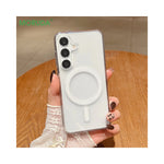 Vue latérale de la coque MagSafe PC Gaming Samsung avec les logos visible