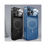 Vue latérale de la coque mat en verre pour iPhone 17 Pro Max :Vue latérale de la coque mat en verre pour iPhone 17 Pro Max