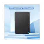 Vue latérale du disque dur externe XLON montrant les ports USB 3.0 et 2.0