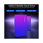 Vue latérale du disque dur portable GEAR4PC USB 3.0 en noir