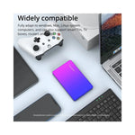 Disque dur portable USB 3.0 en noir et gris avec connecteur visible