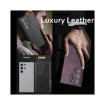 Étui cuir PU vintage pour Samsung S25 Ultra/S24 vue arrière