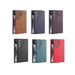 Étui cuir PU vintage pour Samsung S25 Ultra/S24image 6Vue arrière de l'étui cuir PU avec boutons de volume exposés