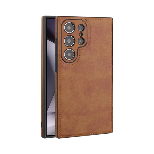 Etui luxe vintage en cuir PU anti-choc pour Samsung S25 Ultra ou S24
