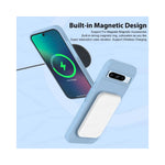 Étui Liquid Silicone magnétique pour Google Pixel 8/7/6 Pro vue arrière montrant les anneaux