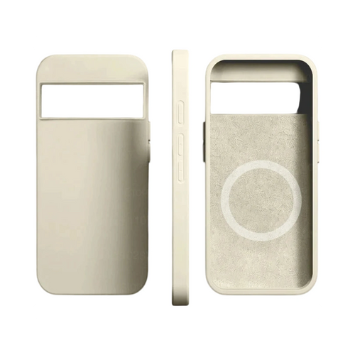 Étui magnétique Liquid Silicone pour Google Pixel 8/7/6 Pro avec anneaux