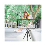 Filtre anti-rafales pour microphone iPhone vue de face