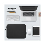 Housse anti-choc portable pour ordinateurs 11-16 pouces vue arrière montrant les protections latérales et la fermetureHous...