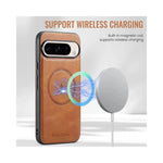 Housse MagSafe Pixel 10 Pro XL vue arrière en cuir PU résistant