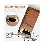 Housse MagSafe Pixel 10 Pro XL en cuir PU noir vue arrière"Housse MagSafe Pixel 10 Pro XL en cuir PU noir vue arrière