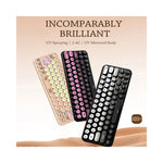 Vue latérale du kit clavier souris ergonomique 65 touches gradient