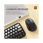 Vue arrière du clavier et souris ergonomiques dans les tons gradient