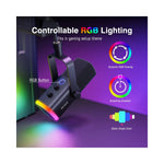 Microphone gaming PC avec connecteur XLR/USB et éclairage RGB GEAR4PC