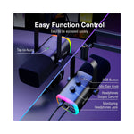 Microphone gaming FIFINE AM8T sur support RGBaltPas de caractères chinoisMicrophone gaming sur support avec effets RGB