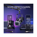 Microphone gaming XLR/USB RGB avec éclairage LED multicolore GEAR4PC