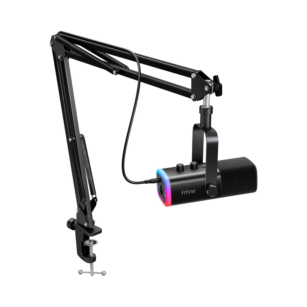 Kit microphone gaming PC FIFINE AM8T XLR/USB RGB rétroéclairé -  - Gear4PC