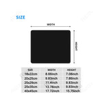 Mat pad anti-dérapant Riccu XS noir 40x45cm vue arrièreétalement sur la surface