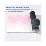 Mat pour souris bleu clair et rose grande taille - Vue dessus