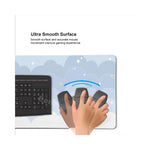 Mat pour souris bleu clair et rose grande taille - Vue détails techniques