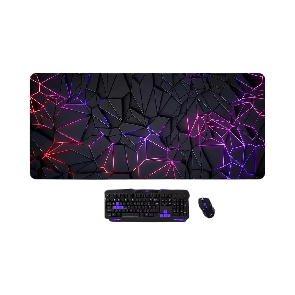 Mat pour souris gaming XL noir et gris avec surface lisse et large repose-mains -  - Gear4PC