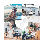 Microphone clip Bluetooth sans fil pour jeu et enregistrement PC vue frontale