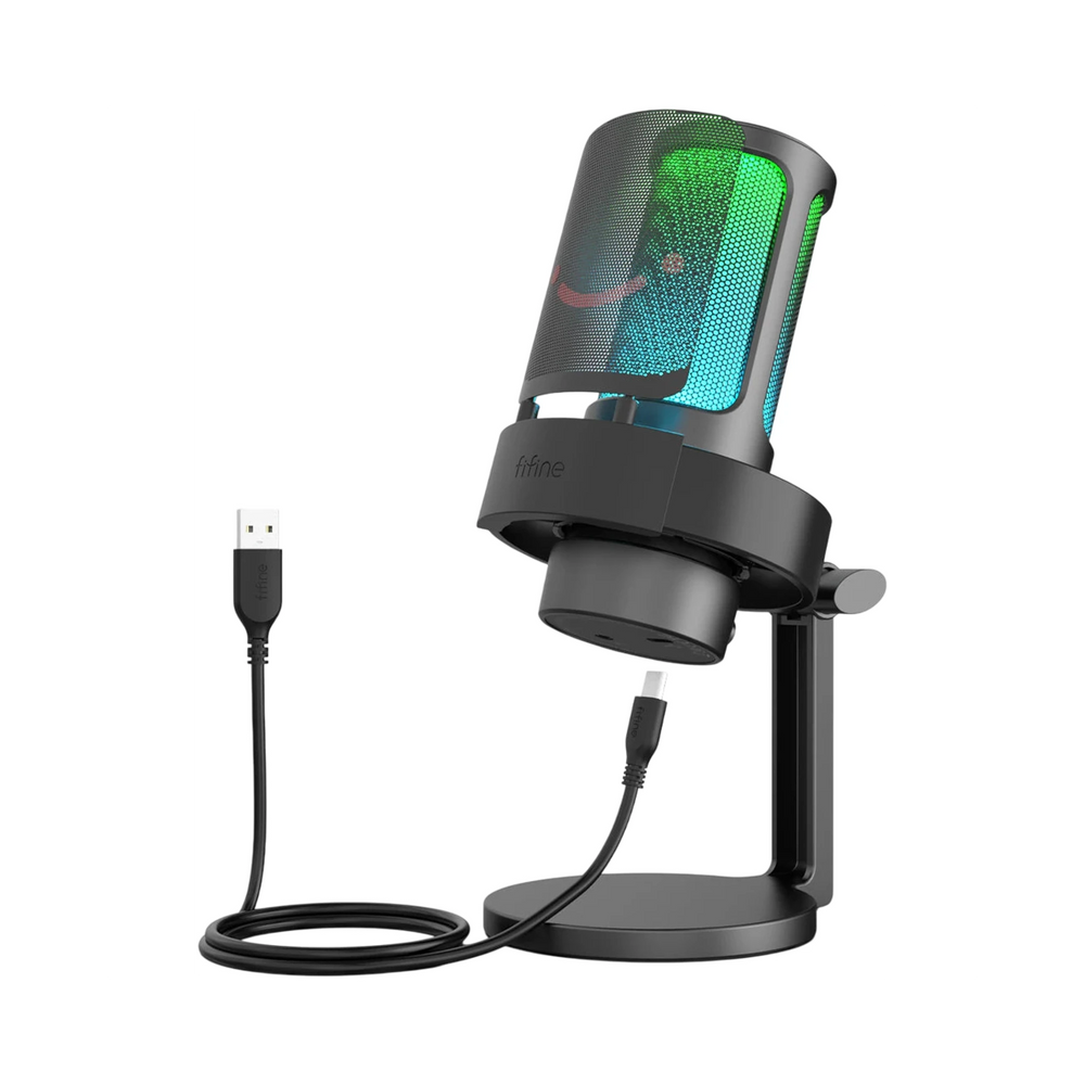 Microphone FIFINE pour PC qualité gaming sortie casque bouton réglage.volume -  - Gear4PC