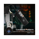 Microphone USB pour PC et gaming sur fond blanc montrent ses boutons et connecteurs