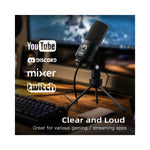 Microphone USB FIFINE K669B sur fond blanc vue frontale