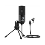 Microphone USB pour PC et gaming élégant en métal avec filtre sonore