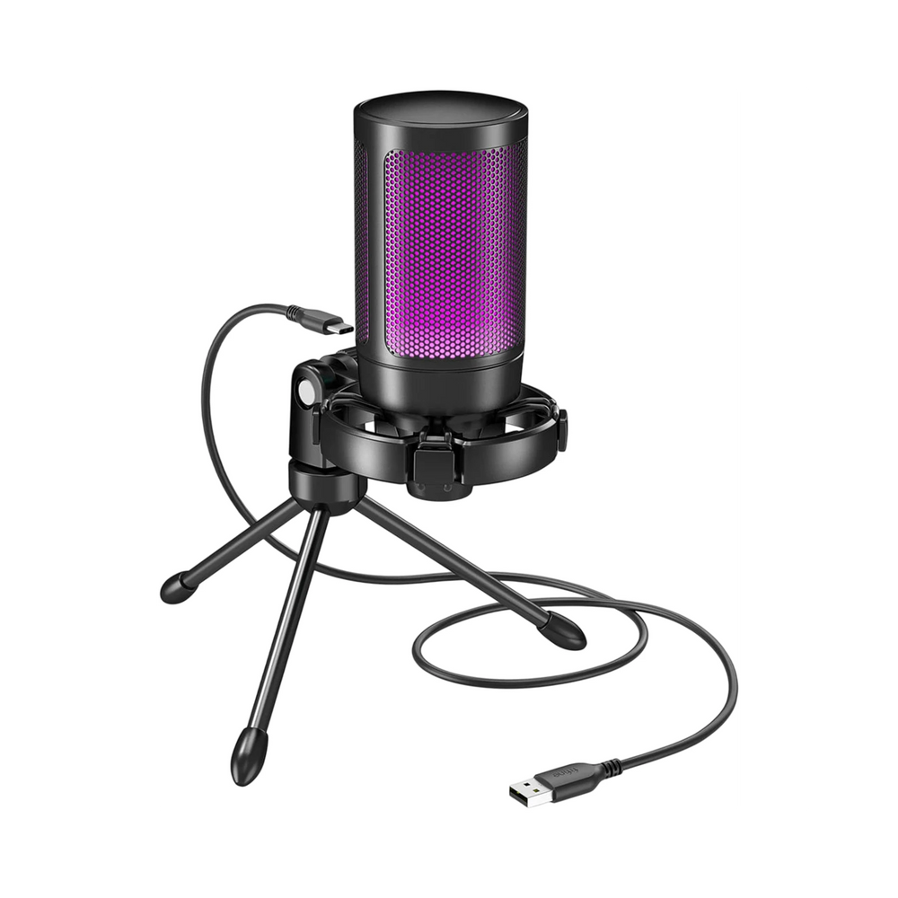 Microphone gaming FIFINE Ampligame RGB avec mute et pied PC qualitéMicrophone gaming FIFINE Ampligame RGB avec éclairage R... -  - Gear4PC