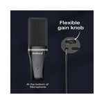 Microphone gaming PC RGB sur trépied avec lumière bleue