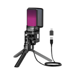 Microphone gaming PC RGB à aimant magnétique pour enregistrement et streaming haute qualité