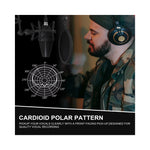 Microphone Ktes AMX 103 XLR Pro Cardioïde vue de face avec connecteur XLR visible