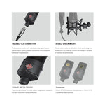 Microphone Ktes AMX 103 XLR Pro Cardioïde enregistrement studio vue arrière