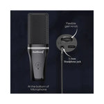 Microphone gaming Zealsound RGB bleu avec éclairage RVB côté profile