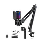 Microphone gaming RGB pour PC avec éclairage coloré