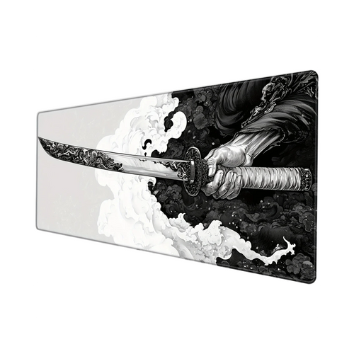 Pad mat anti-dérapant Katana XXL pour PC et gaming qualité supérieure noir stable et lisse