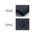 Pad souris anti dérapant BMAD vue de dessus couleur noire matPad souris anti-dérapant noir avec surface lisse et étanche